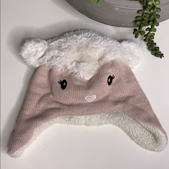Capelli New York fuzzy lamb ear metallic ear flap hat one size - Picture 6 of 6
